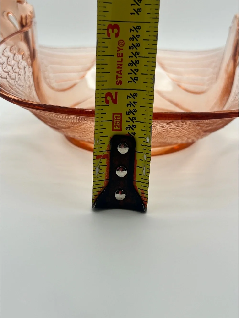 Pink Depression Glass Double Head Swan Candy Dish